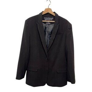 Norma Kamali Boyfriend Jacket Blazer Womens Size 16 Black